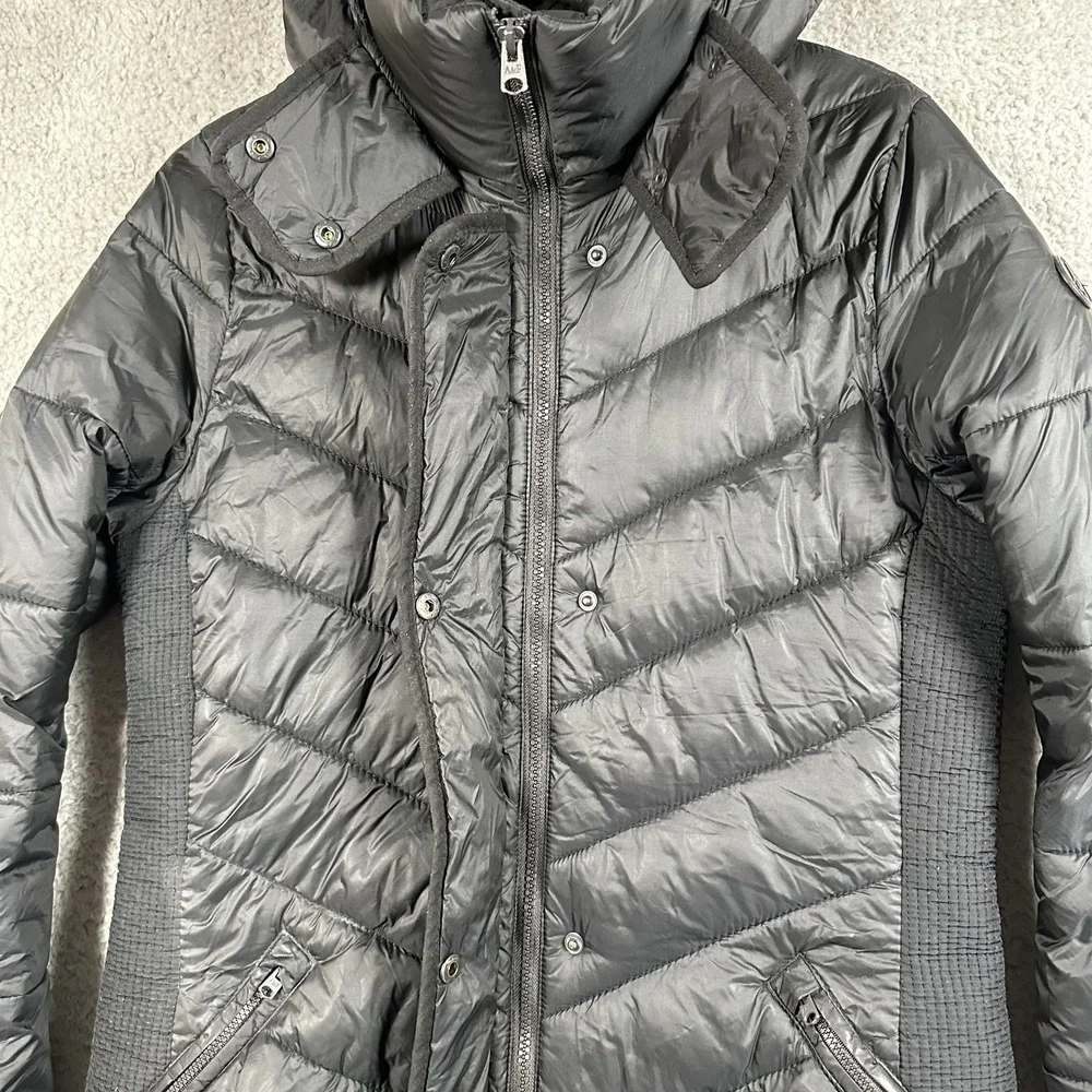 Abercrombie & Fitch Jacket Womens Medium Hooded Puffer Water Wind‎ Resistant